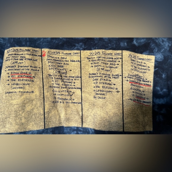 Grateful Dead original vintage Fillmore West 1969 T shirt Single Stitch - Picture 8 of 10